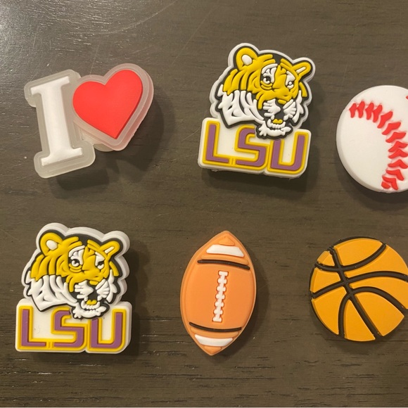 6 LSU Tigers, Louisiana Charms for Crocs - Picture 2 of 2